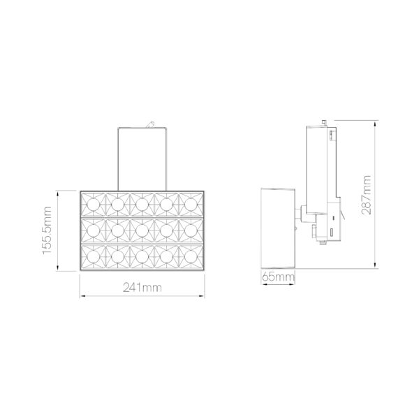 Beneito Faure - Sono LED-Strahler 60W für 3-Phasen-Stromschiene - Skizze